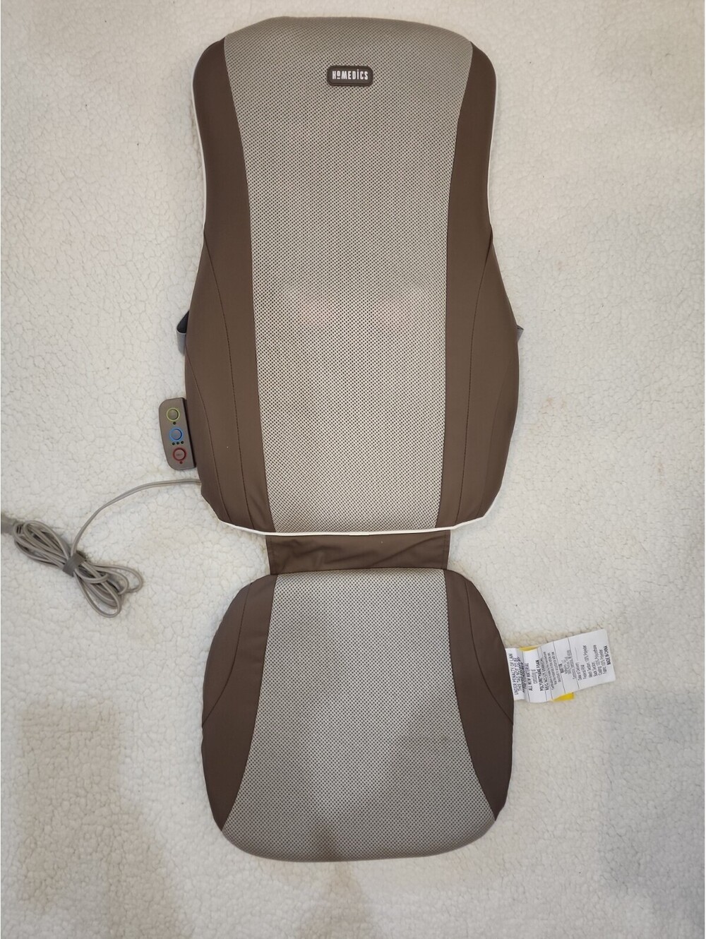 Homedics Shiatsu Massage Cushion with Heat Full Upper Lower Back MCS-125H